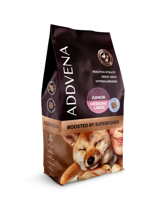 ADDVENA Boosted by superfoods Junior Medium/Large Beef - dry dog food - 10kg