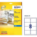 Adhesive labels Avery 99,1 x 67,7 mm Transparent - Електроника Периферни и резервни части<<<Компютри|