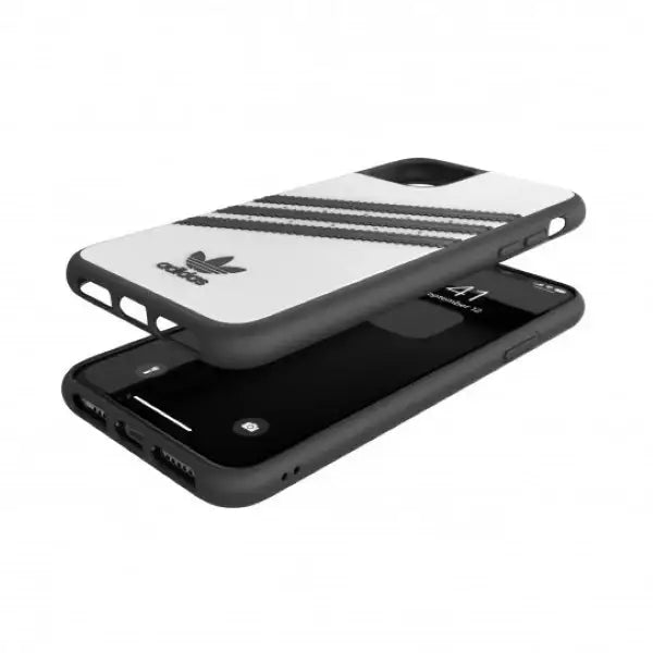 Adidas Moulded Case PU for iPhone 11 Pro Max - White and Black - Cell phone cases and covers<<<HurtelXML