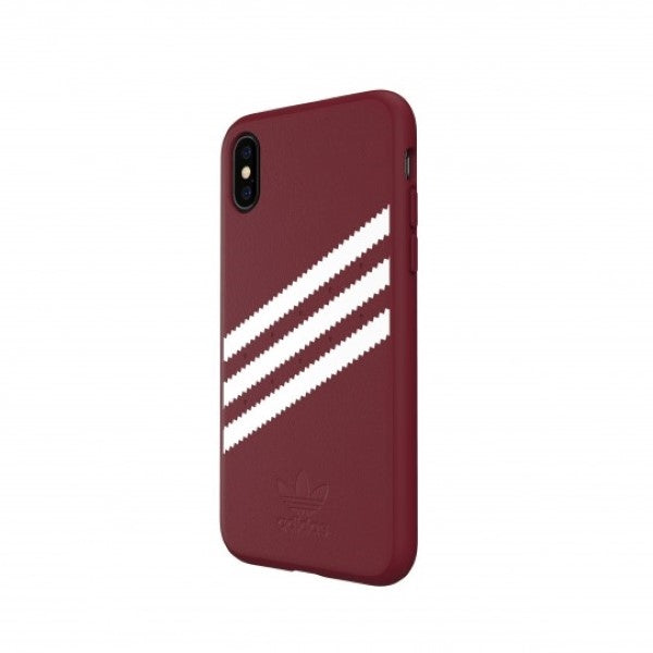 Adidas OR Molded PU Suede case for iPhone X / XS - burgundy