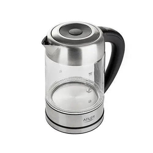 Adler AD 1247 NEW electric kettle 1.7 L 2200 W Black Stainless steel Transparent - Electric kettlesAGD-CZE<<<Home
