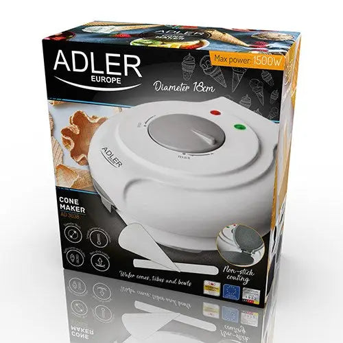Adler AD 3038 Waffle maker 1500 W White - ToastersAGD-TOS<<<Home Appliance