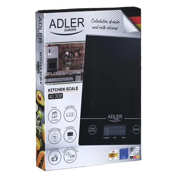 Adler AD 3138 b Mechanical kitchen scale Black Countertop Rectangle - Kitchen scalesAGD-WGK<<<Home Appliance