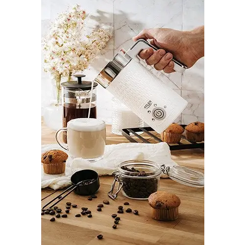 Adler AD 4494 milk frother/warmer Automatic Metallic White - Milk frothersAGD-SDM<<<Home Appliance