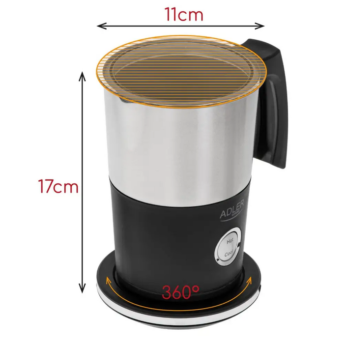 Adler AD 4497 milk frother/warmer Automatic Black - Milk frothersAGD-SDM<<<Home Appliance - ProductsAGD<<<ActionPL