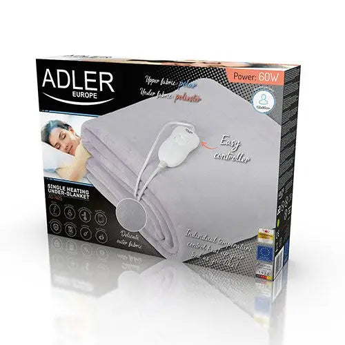Adler AD 7425 electric blanket 60 W Grey Polyester - Electric blankets and cushionsAGD-KPE<<<Home Appliance
