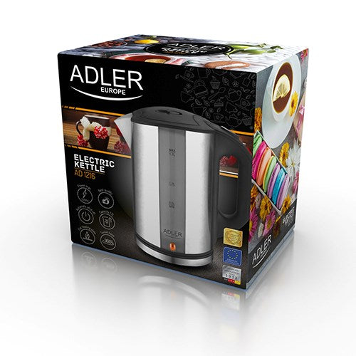 Adler AD 1216 electric kettle 1.7 L Black,Silver 2200 W