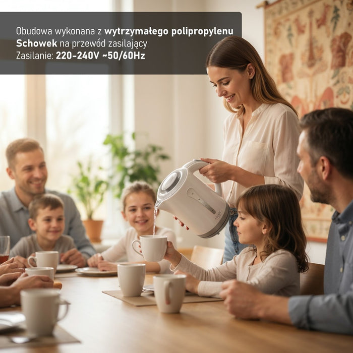 Adler AD 1244 electric kettle 2.5 L 2200 W White