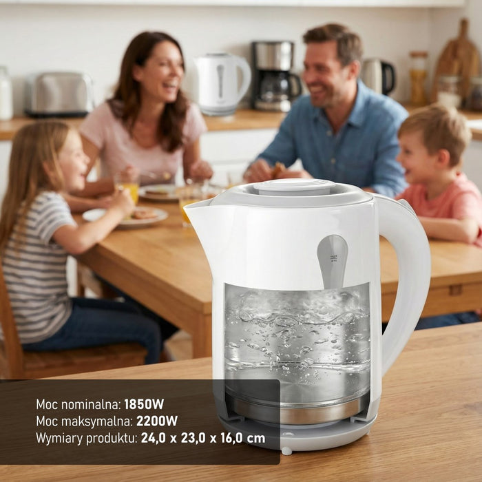 Adler AD 1244 electric kettle 2.5 L 2200 W White