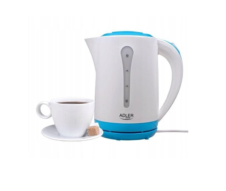 Adler AD 1244 electric kettle 2.5 L 2200 W white and blue