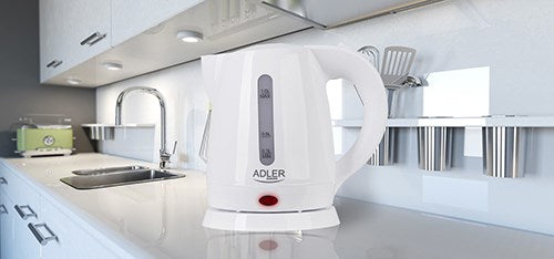 Adler AD 1272 electric kettle 1 L 1600 W Hazelnut, White