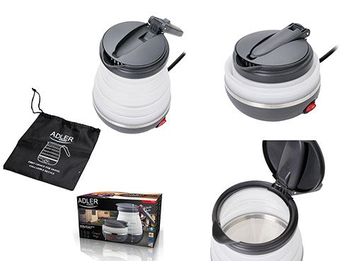 Adler AD 1279 electric kettle 0.6 L 750 W Black, White