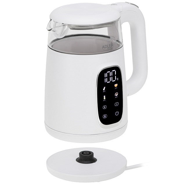 ADLER AD 1305 electric kettle white/silver