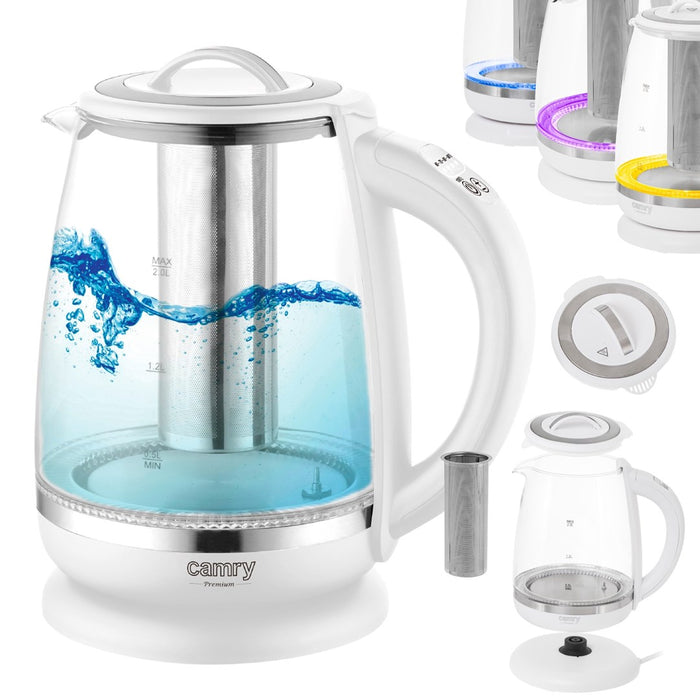 CAMRY CR 1290w electric kettle, white