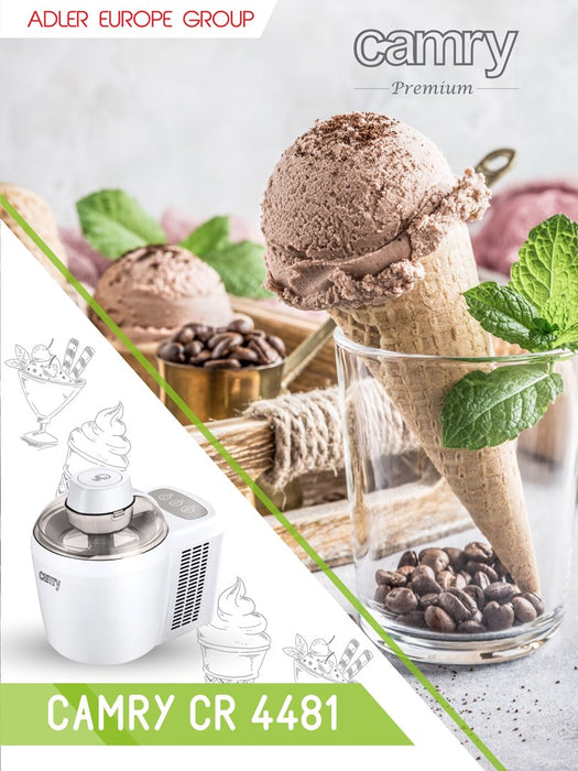 Camry Premium CR 4481 ice cream maker Gel canister ice cream maker 0.7 L 90 W White