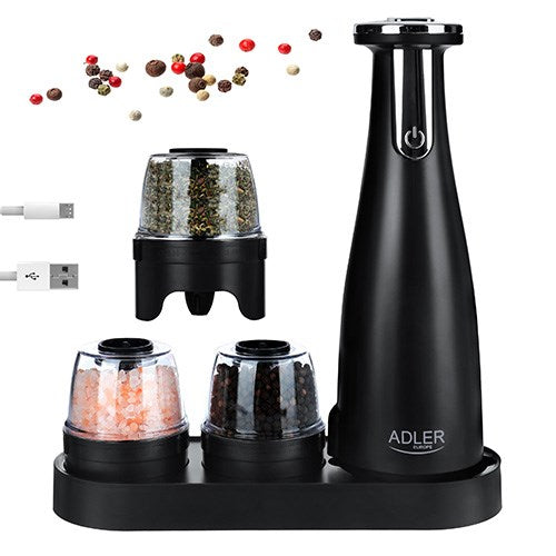 Spice mill set Adler AD 4449B Black
