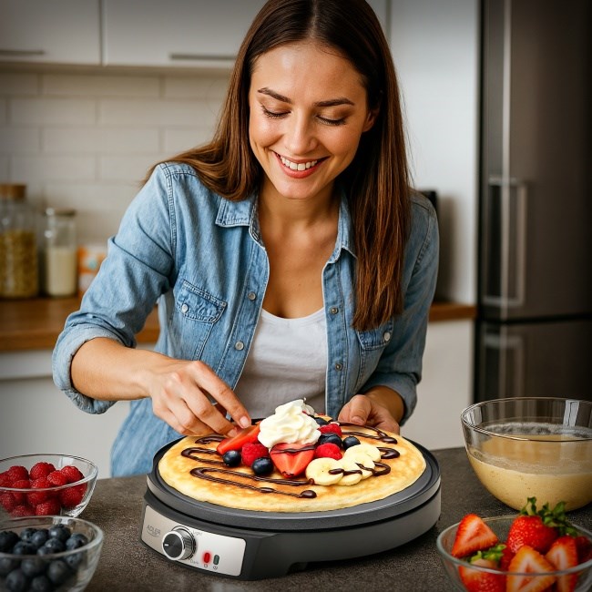 Adler AD 3093 Double-Sided Electric Pancake Maker 2 in 1 Black