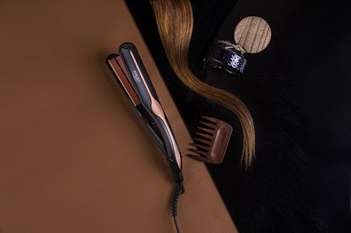 Adler AD 2318 hair styling tool Straightening iron Warm Black, Coral 120 W