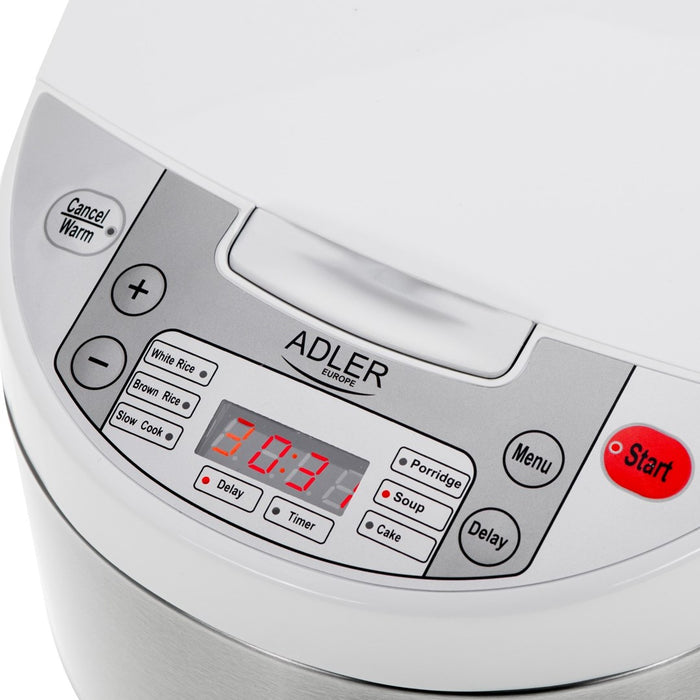 Adler AD 6420 Multi-cooker 6 in 1 – 3.25 L silver, white
