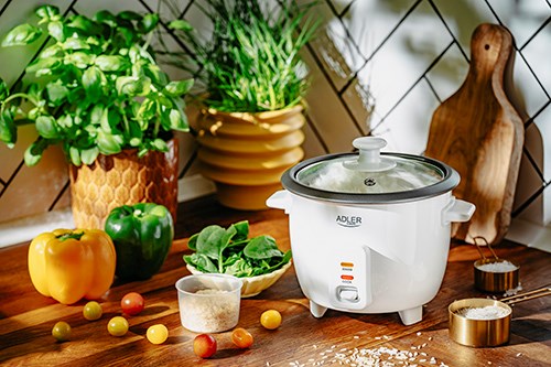 Adler AD 6418 Rice cooker Black, Stainless steel 1000 W