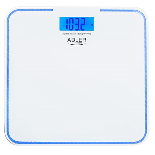 Bathroom scale ADLER AD 8183 with edge lighting White