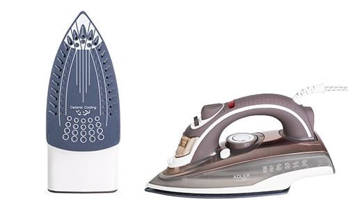 Adler AD 5030 iron Steam iron Ceramic soleplate 3000 W Brown, Grey, White