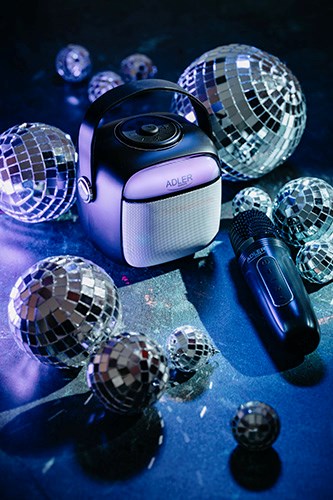 Adler AD 1199 black Karaoke speaker with microphone - SD/USB/AUX/Bluetooth