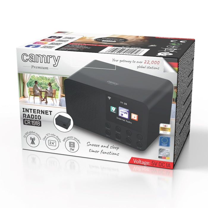 Camry CR 1918 Internet Radio, 2.4” Black