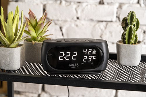 Adler AD 1186 alarm clock Digital alarm clock Black