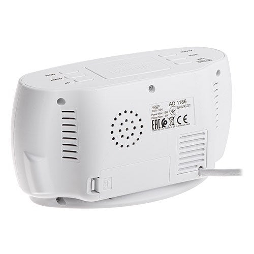 Adler AD 1186W alarm clock Digital alarm clock Black, White