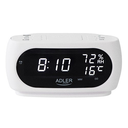 Adler AD 1186W alarm clock Digital alarm clock Black, White