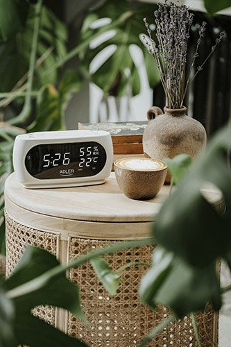 Adler AD 1186W alarm clock Digital alarm clock Black, White