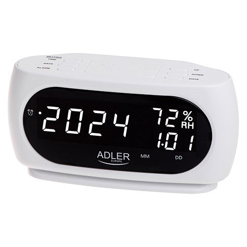 Adler AD 1186W alarm clock Digital alarm clock Black, White