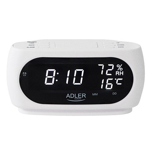 Adler AD 1186W alarm clock Digital alarm clock Black, White