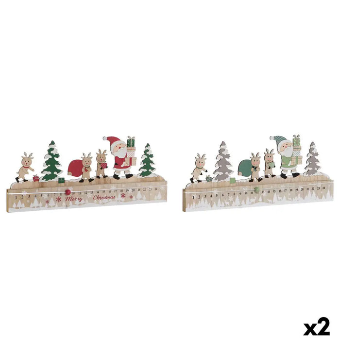 Advent Calendar DKD Home Decor MDF Wood 45 x 1 x 19 cm 45 x 2 x 19 cm (2 Units) - Декорация и Осветление<<<Дом