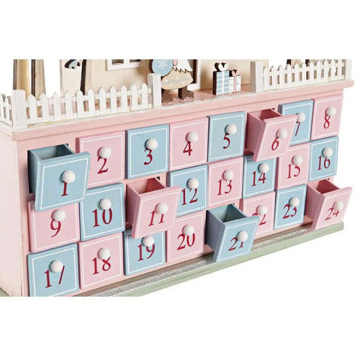 Advent Calendar DKD Home Decor Wood House (32 x 8 x 33 cm) (2 Units) - Декорация и Осветление<<<Дом