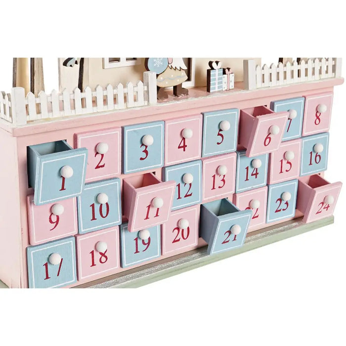 Advent Calendar DKD Home Decor Wood House (32 x 8 x 33 cm) (2 Units) - Декорация и Осветление<<<Дом