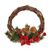 Advent wreathe 30,48 cm Red Wood Green Plastic - Декорация и Осветление<<<Дом Градина<<<BigBuy&&&Коледни