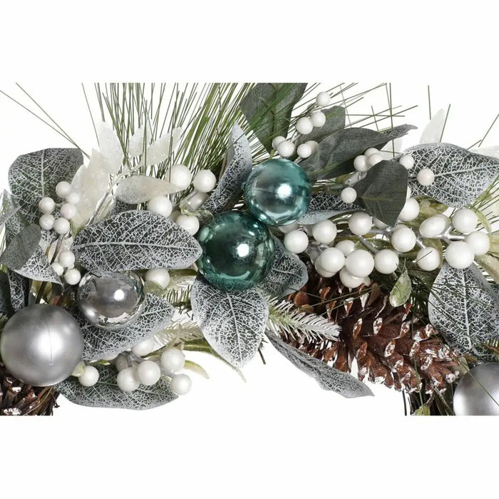 Advent wreathe DKD Home Decor Blue Silver PVC 60 x 60 x 12 cm - Декорация и Осветление<<<Дом Градина<<<BigBuy&&&Коледни
