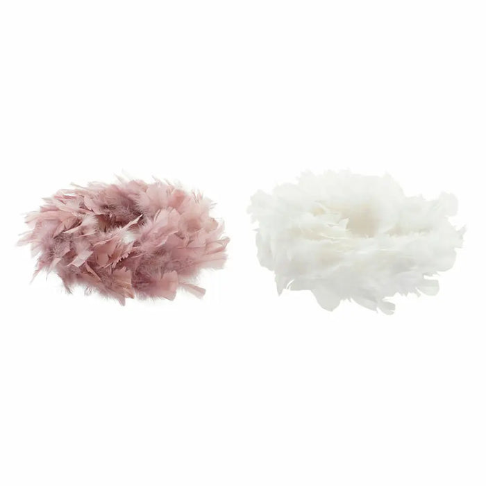 Advent wreathe DKD Home Decor Foam Feather (40 x 40 x 6 cm) (2 pcs) - Декорация и Осветление<<<Дом