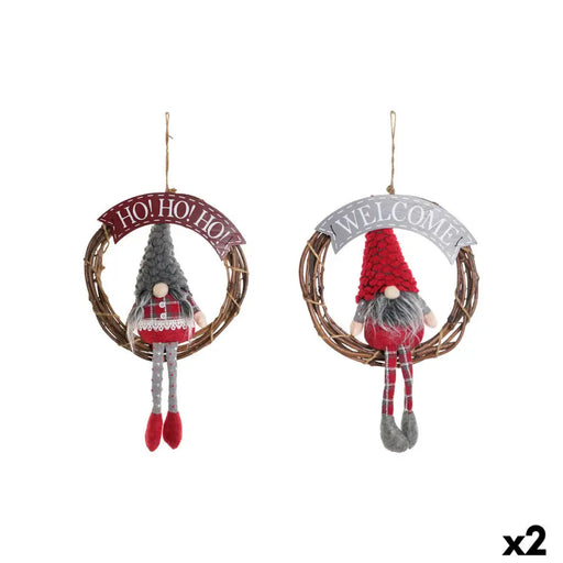 Advent wreathe DKD Home Decor Multicolour Wood 30 x 7 x 46 cm (2 Units) - Декорация и Осветление<<<Дом