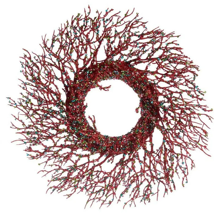 Advent wreathe Krist+ Blue Red Plastic Branch 50 x 10 x 50 cm (2 Units) - Декорация и Осветление<<<Дом
