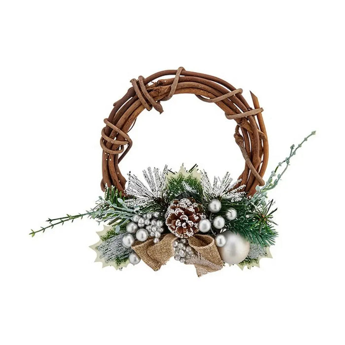 Advent wreathe Krist+ Green Silver Wood Plastic 20,32 cm 22 x 8 x 22 cm - Декорация и Осветление<<<Дом