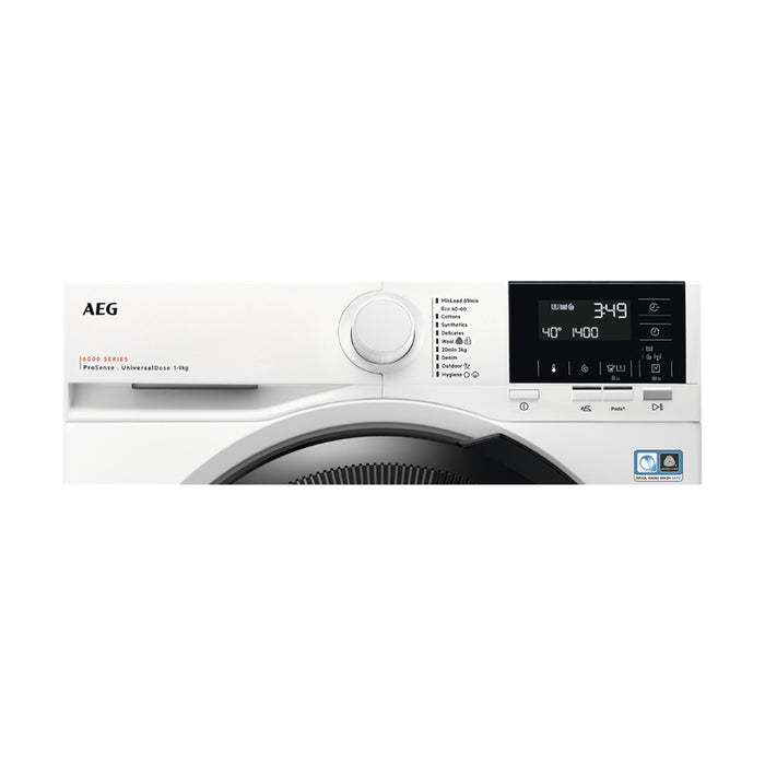 Washing machine AEG LFR61944UE, 1400 rpm, 9.00 kg, A, White