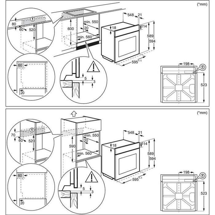 Built-in oven AEG BCE455351M