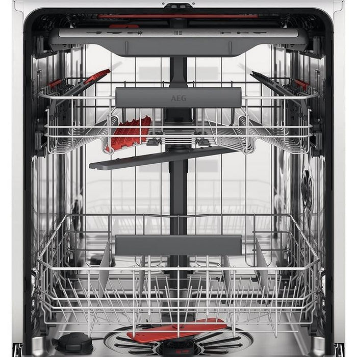 Built-in dishwasher AEG FSE74707P***, 15 place settings, 600 W, mm, C