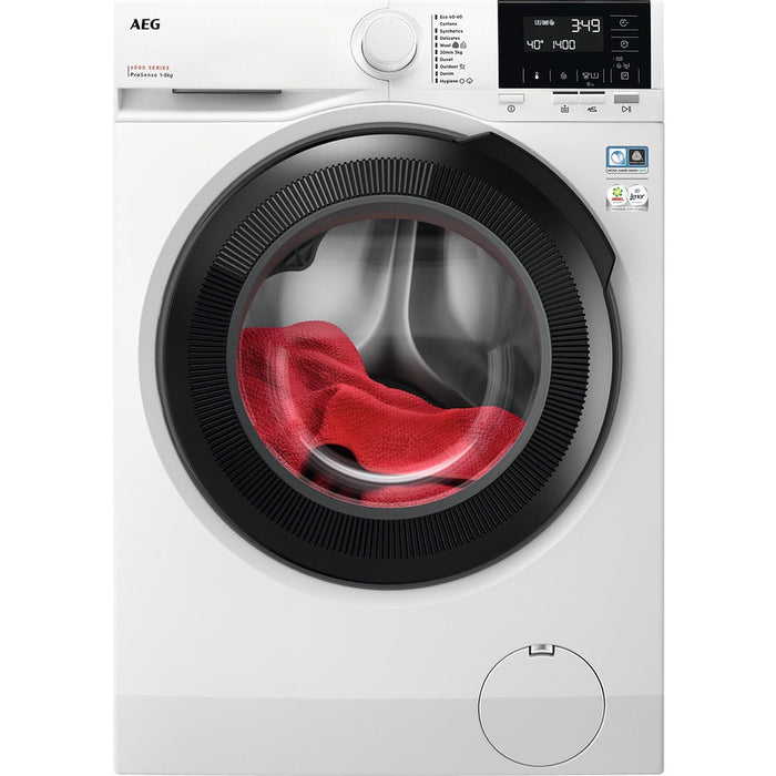 Washing machine AEG LFR61844BE, 8 kg, 1400 rpm.