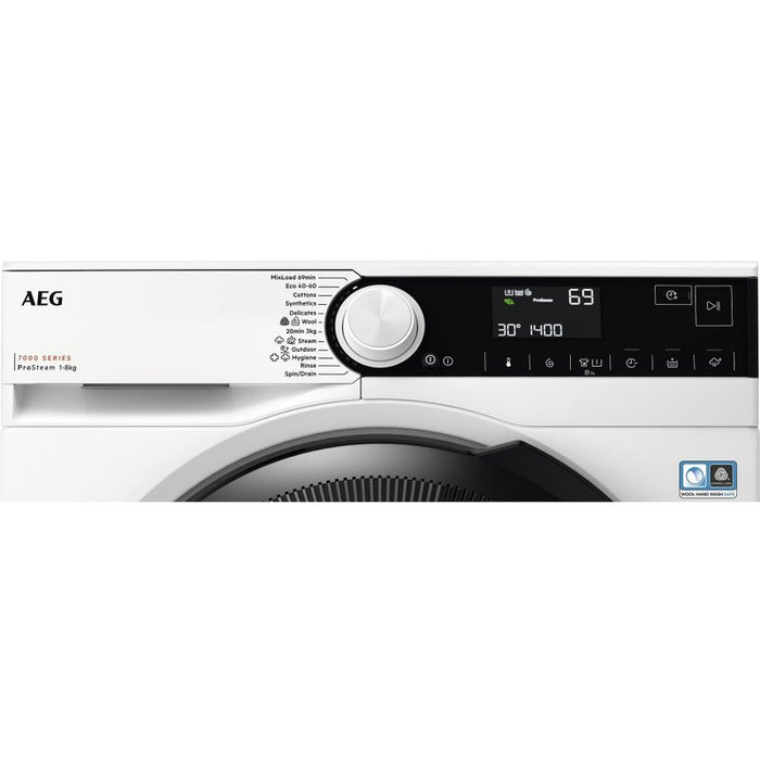Washing machine AEG LFR73844BE, 8 kg, 1400 rpm.