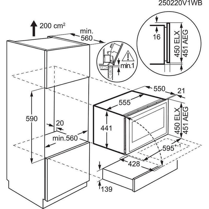 Built-in cooler AEG NKW8P21KAB (ST) , 49 l, F , Yes , Black