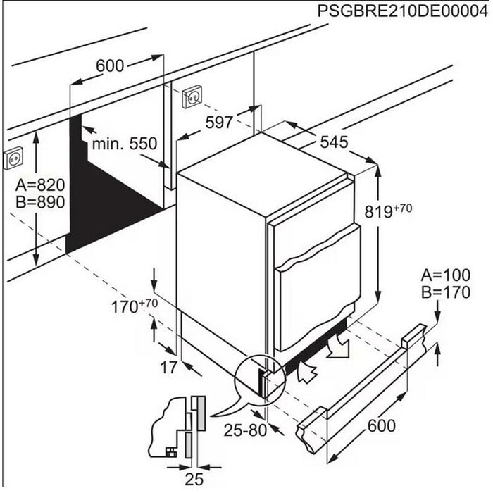 Built-in freezer AEG OAB7N82EF